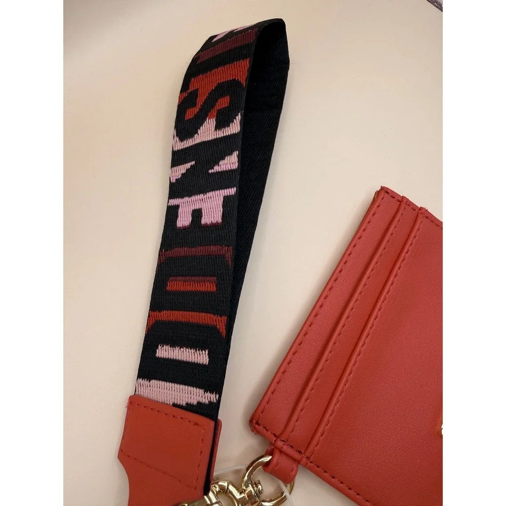 Steve Madden Barisa‎ Red Pouch with Wristlet Card Holder Set New